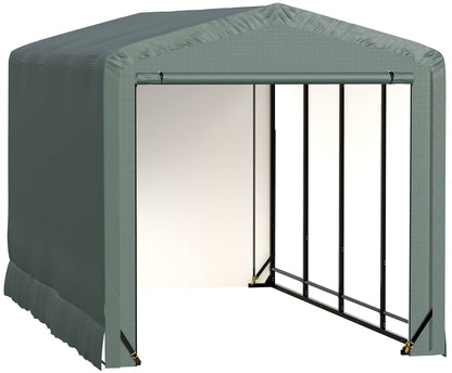 ShelterLogic ShelterTube Abri de garage et de stockage, 10' x 18' x 10', cadre en acier robuste, boîtier résistant au vent et à la neige, vert 10' x 18' x 10' 