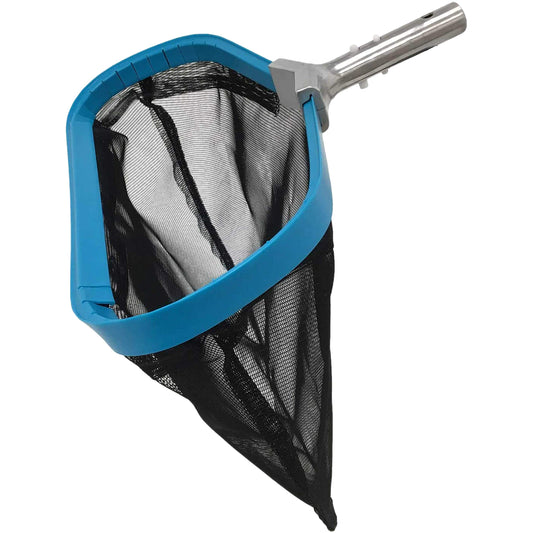 U.S. Pool Supply Professional Heavy Duty 19" Swimming Pool Leaf Skimmer Rake with Strong Reinforced Aluminum Frame Handle, Deep Net Bag - Commercial Grade - Fast Cleaning, Easy Debris Pickup & Removal