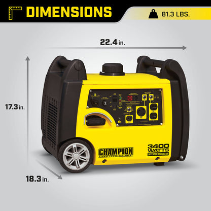 Champion modèle #100269 Onduleur de 3 400 watts 