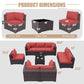 ALAULM 9 Pieces  Sectional Sofa Sets Outdoor Patio Furniture