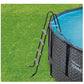 Summer Waves Elite P4A02048B 20ft x 48in Above Ground Frame Swimming Pool Set w/ Filter Pump, Pool Cover, Ladder, Ground Cloth, & Maintenance Kit Dark Herringbone