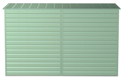 Arrow Shed Select Hangar de rangement extérieur verrouillable en acier, 10' x 4', vert sauge 