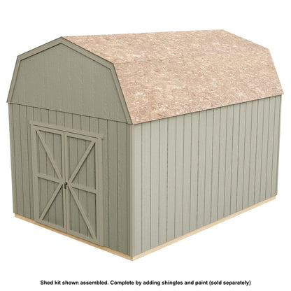 Handy Home Products Braymore 10x14 Do-It-Yourself Wooden Storage Shed with Floor