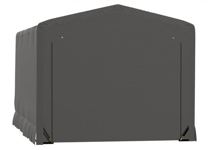 ShelterLogic ShelterTube Abri de garage et de stockage, 12' x 18' x 10', cadre en acier robuste, boîtier résistant au vent et à la neige, gris 12' x 18' x 10' 