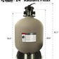 Rx Clear Radiant Complete Sand Filter System | for Inground Swimming Pool | Mighty Niagara .90 THP Pump | 24 Inch Tank | 300 Lb Sand Capacity | Up to 33,000 Gallons 24 inch Filter