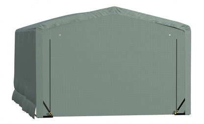 ShelterLogic ShelterTube Abri de garage et de stockage, 12' x 18' x 8', cadre en acier robuste, boîtier résistant au vent et à la neige, vert 12' x 18' x 8' 