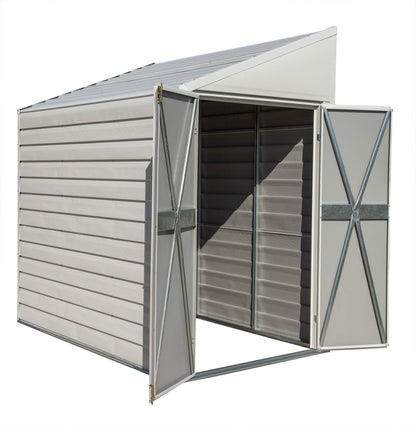 Arrow Shed YS47-A Hangar de rangement compact en acier galvanisé avec toit en pente, 4' x 7' 4' x 7' 