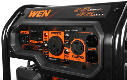 WEN Génératrice portative de 5 600 watts, 224 cc, commutateur de transfert et compatible camping-car (GN5600) 5 600 W + carburant unique + démarrage à rappel 