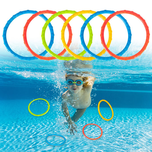 Pool Toys for Kids Ages 8-12, 6 Pcs Swimming Diving Toys Summer Underwater Training Swim Toys, Diving Rings for Teens Adults