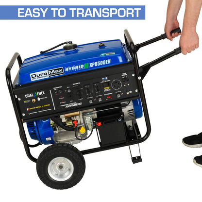 DuroMax XP8500EH Dual Fuel Portable Generator-8500 Watt Gas or Propane Powered with Electric Start