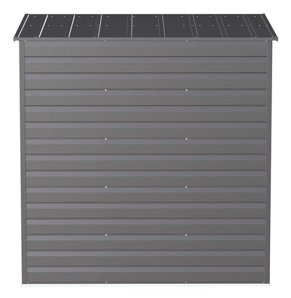 Arrow Shed Select 6' x 4' Outdoor Lockable Steel Storage Shed Building, Charcoal