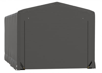 ShelterLogic ShelterTube Abri de garage et de stockage, 12' x 23' x 10', cadre en acier robuste, boîtier résistant au vent et à la neige, gris 12' x 23' x 10' 