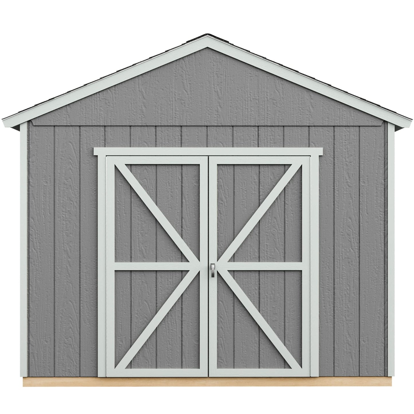 Handy Home Products Rookwood 10x10 Do-It-Yourself Wooden Storage Shed with Floor Brown