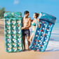FindUWill Inflatable Pool Floats Raft - 2 Pack Inflatable Pool Float with Headrest for Adults, X-Large, Cooling Pool Floaties Contour Lounger (Monstera Green & Monstera Blue) 2 PACK-Monstera Green & Monstera Blue