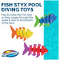 SwimWays Fish Styx Kids Fish-Shaped Pool Diving Toys (3 Pack), Bath Toys & Pool Party Supplies for Kids Ages 5 and Up Fish Styx Diving Toy-3 Pack