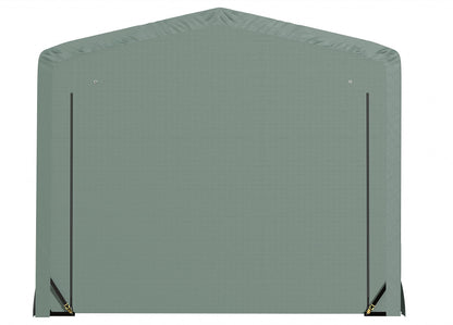 ShelterLogic ShelterTube Abri de garage et de stockage, 12' x 18' x 10', cadre en acier robuste, boîtier résistant au vent et à la neige, vert 12' x 18' x 10' 