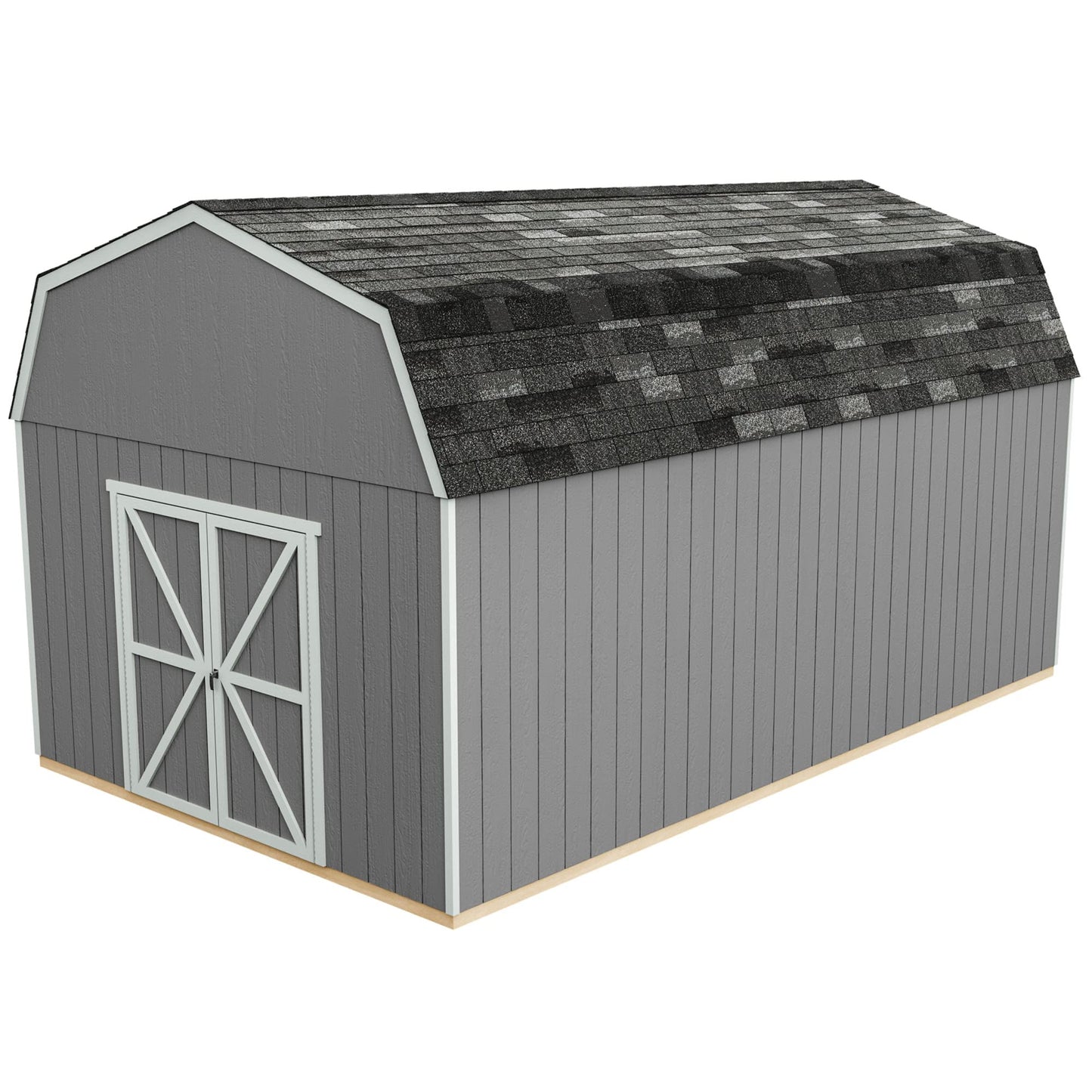 Handy Home Products Hudson 12x20 Do-it-Yourself Wooden Storage Shed Brown Without Floor