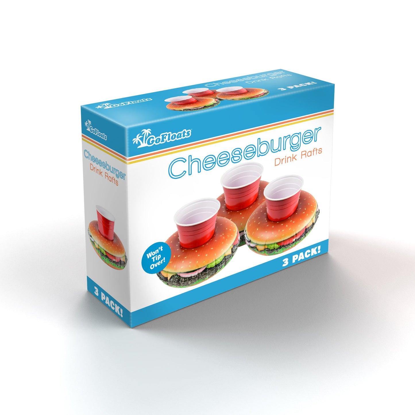 GoFloats Drink Float Lot de 3 Cheeseburger