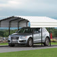 Arrow Shed 10' x 15' x 7' Carport Car Canopy with Galvanized Steel Horizontal Roof, Garage Shelter for Cars and Boats, Eggshell Carport Only 10' x 15' x 7'