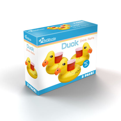 GoFloats Drink Float Lot de 3 canards en caoutchouc