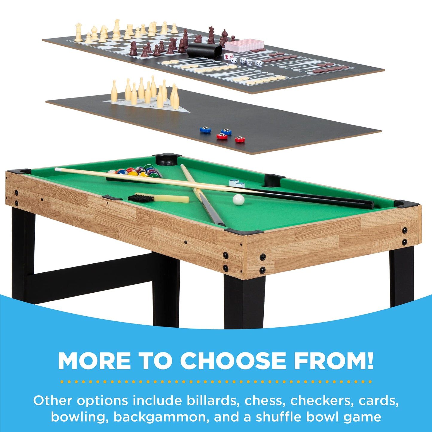 Best Choice Products 2x4ft 10-in-1 Combo Game Table