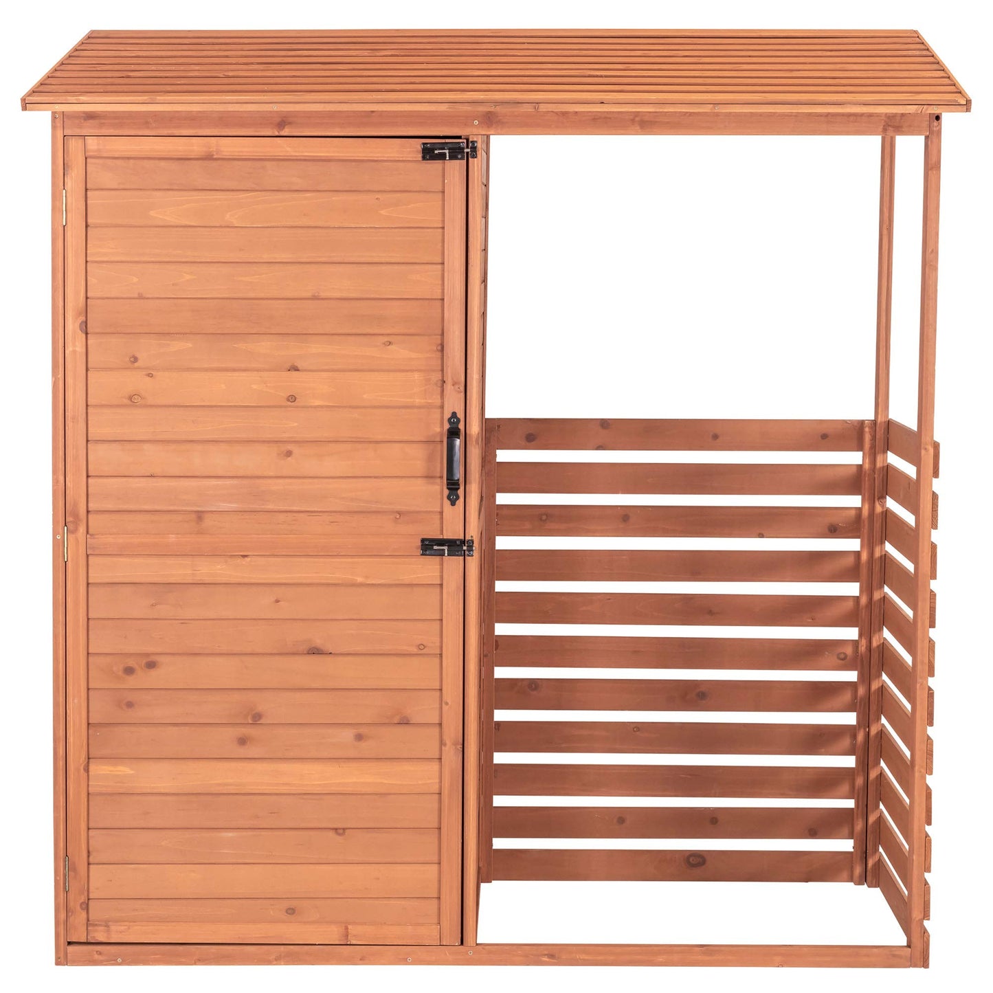 Leisure Season CFS7181-U Abri de stockage combiné pour bois de chauffage Marron moyen 