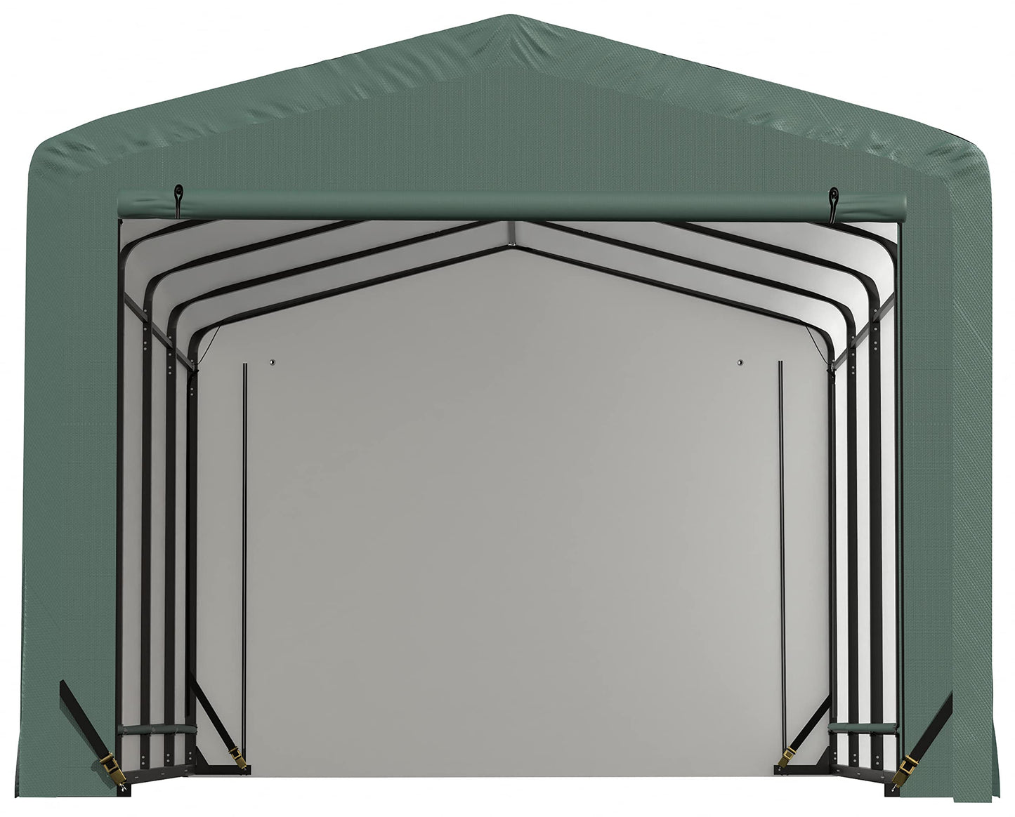 ShelterLogic ShelterTube Abri de garage et de stockage, 10' x 23' x 8', cadre en acier robuste, boîtier résistant au vent et à la neige, vert 10' x 23' x 8' 