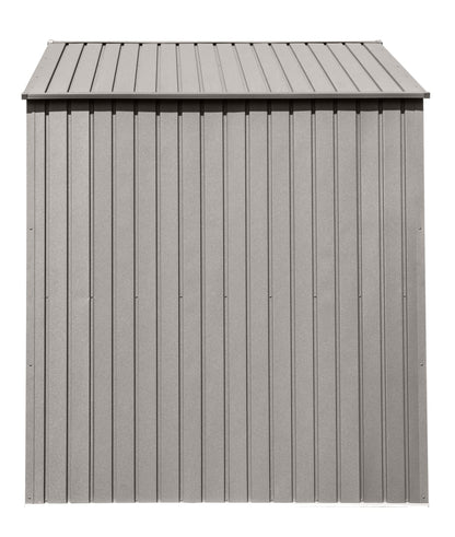 Arrow Shed Elite 8' x 6' Outdoor Lockable Steel Storage Shed Building, Cool Grey