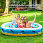 Large Inflatable Pool with Seat, Jhunswen Blow Up Pool for Adults, 100" x 61" x 17" Swimming Pool for Kids with Backrest for Backyard Outside, Family Summer Water Center (Without Pump) 100" x 61" x 17"