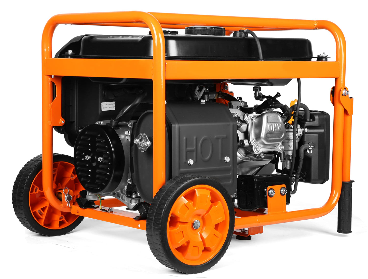 WEN DF430X 4375-Watt Dual Fuel Portable Generator with Wheel Kit and CO Shutdown Sensor, Black 4375W + Dual Fuel + Recoil Start