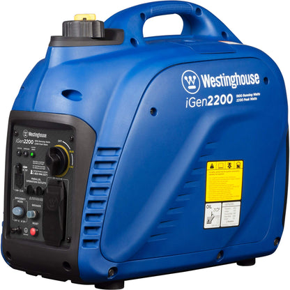 Westinghouse Outdoor Power Equipment 2200 Peak Watt Super Quiet & Lightweight Portable Inverter Generator - iGen2200