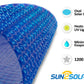 Sun2Solar Blue 18-Foot-by-33-Foot Oval Solar Cover | 1200 Series | Heat Retaining Blanket for In-Ground and Above-Ground Oval Swimming Pools | Use Sun to Heat Pool Water | Bubble-Side Facing Down 18' x 33' Oval
