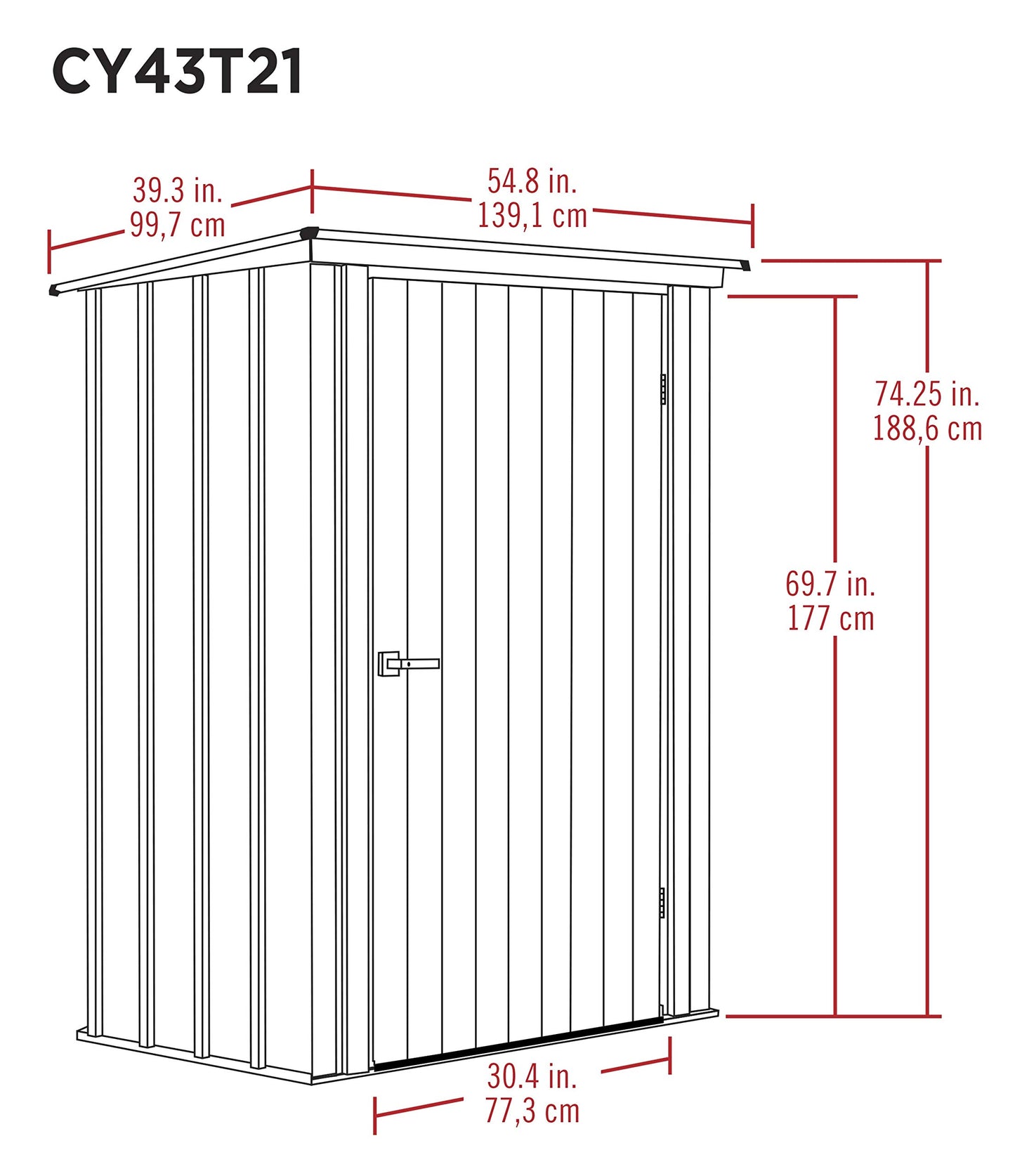 Spacemaker Kit d'extérieur compact en métal pour cour, terrasse et abri de jardin 4' x 3', bleu sarcelle et anthracite 