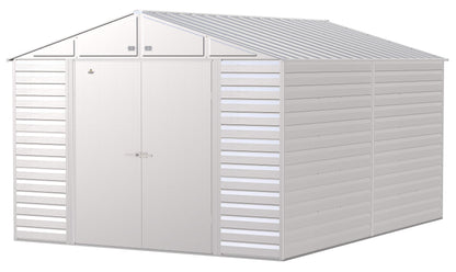 Arrow Shed Select Hangar de rangement extérieur verrouillable en acier, 10' x 14', gris flûte 