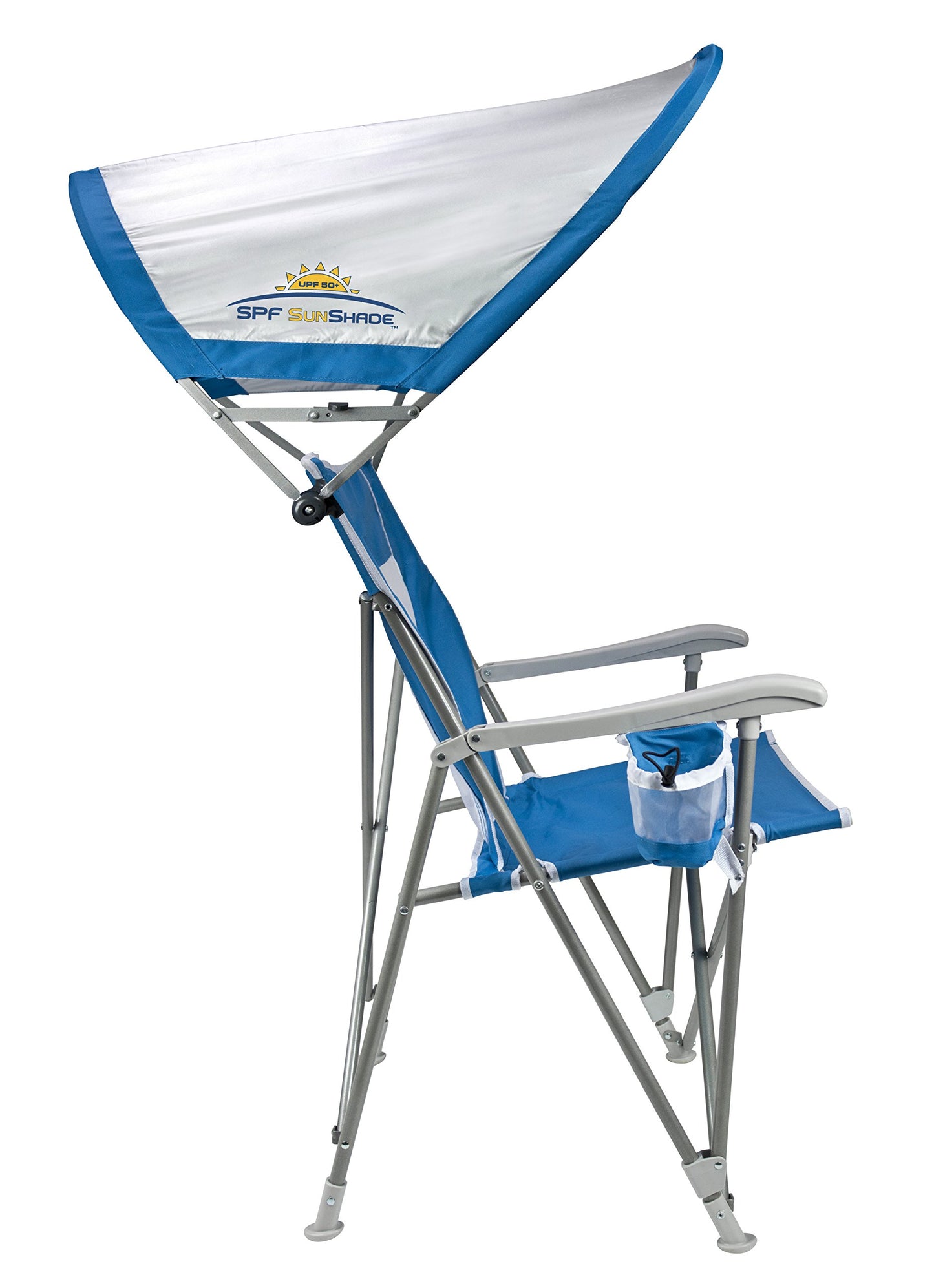 GCI Outdoor Waterside SunShade Captain's Beach Chair &amp; Chaise de camping en plein air avec auvent