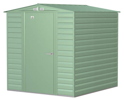 Arrow Shed Select 6' x 7' Outdoor Lockable Steel Storage Shed Building, Sage Green