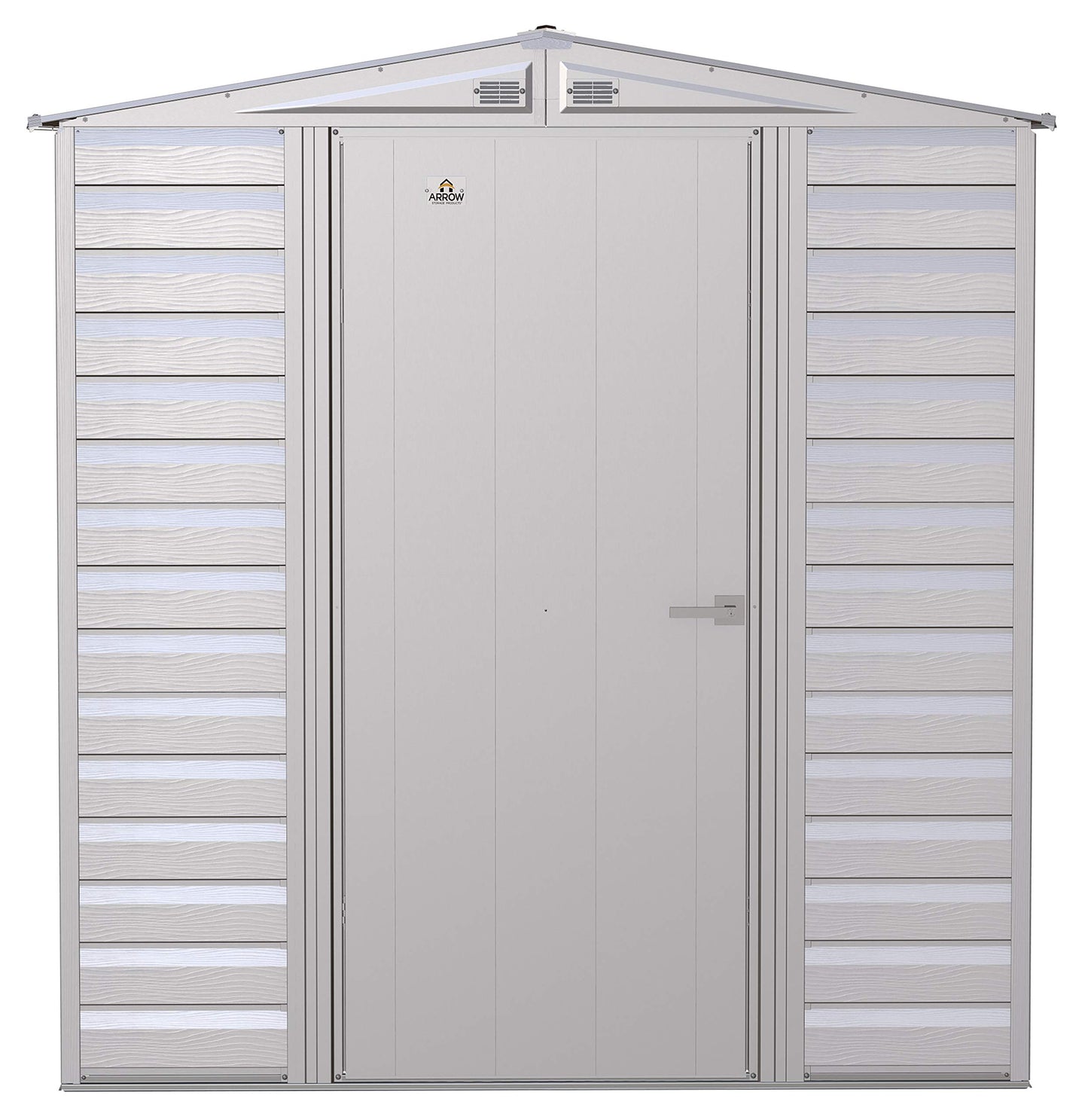 Arrow Shed Select Hangar de rangement extérieur verrouillable en acier, 6' x 7', gris flûte 