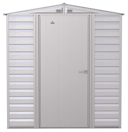 Arrow Shed Select Hangar de rangement extérieur verrouillable en acier, 6' x 7', gris flûte 