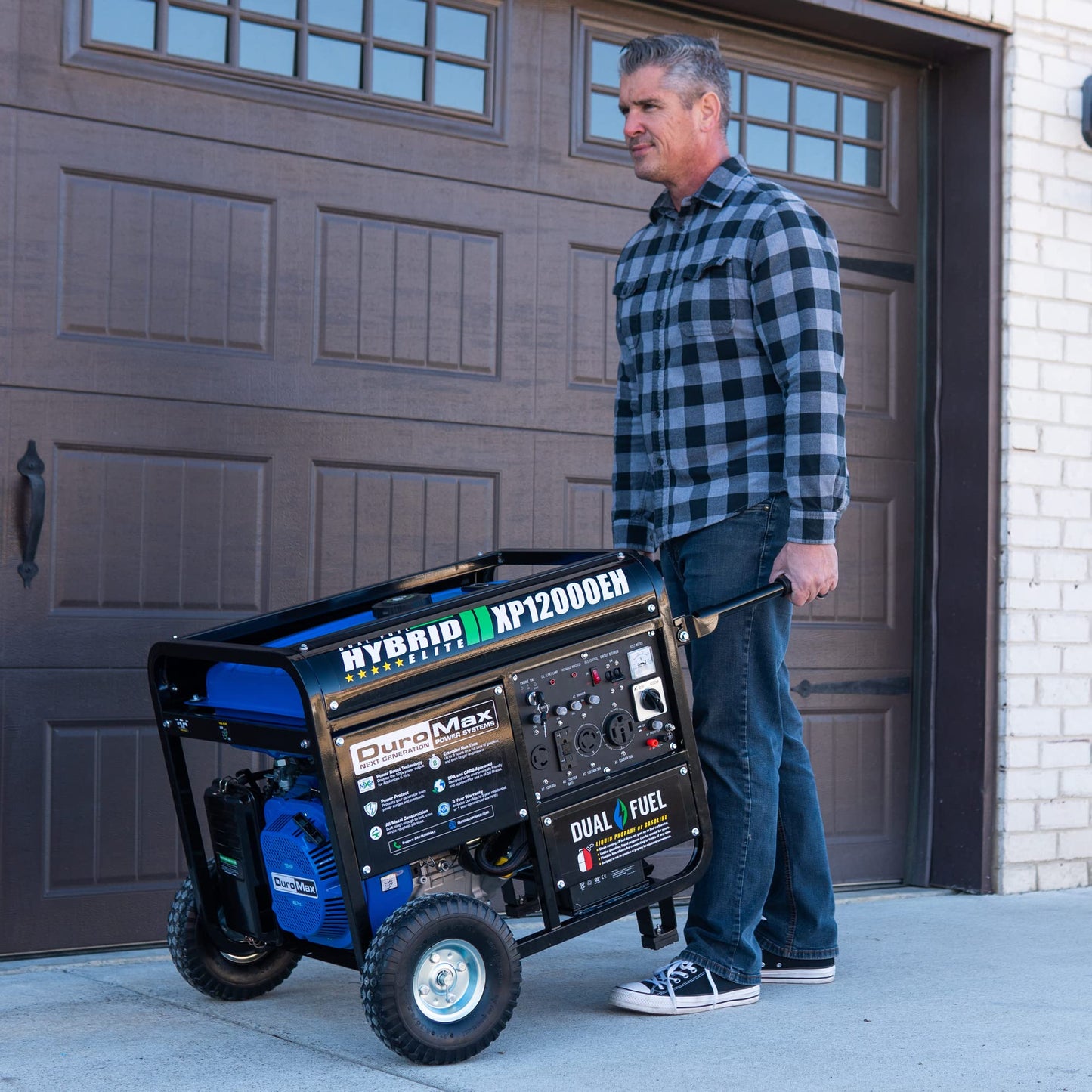 DuroMax XP12000EH Dual Fuel Generator-12000 Watt Gas or Propane Powered Home Back Up