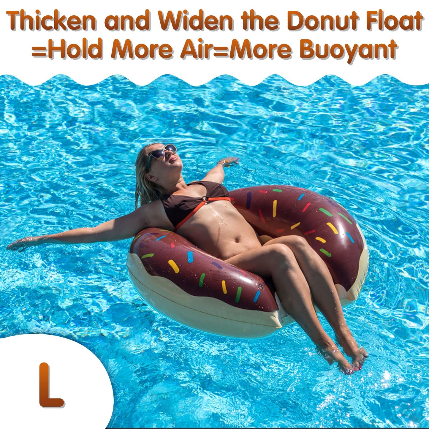 DMAR Donut Pool Floats Donut Pool Floatie Donut Tube Pool Doughnut Pool Float Donut Inflatables Doughnut Inner Tube Doughnut Pool Floatie Donut Pool Ring Donut Swimming Ring for Beach Pool #7 41in Chocolate Brown
