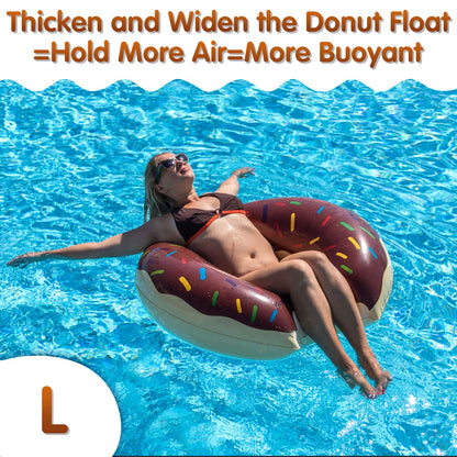 DMAR Donut Pool Floats Donut Pool Floatie Donut Tube Pool Donut Pool Float Donut Gonflables Donut Tube intérieur Donut Pool Floatie Donut Anneau de piscine Donut Anneau de natation pour piscine de plage #7 41in Marron chocolat