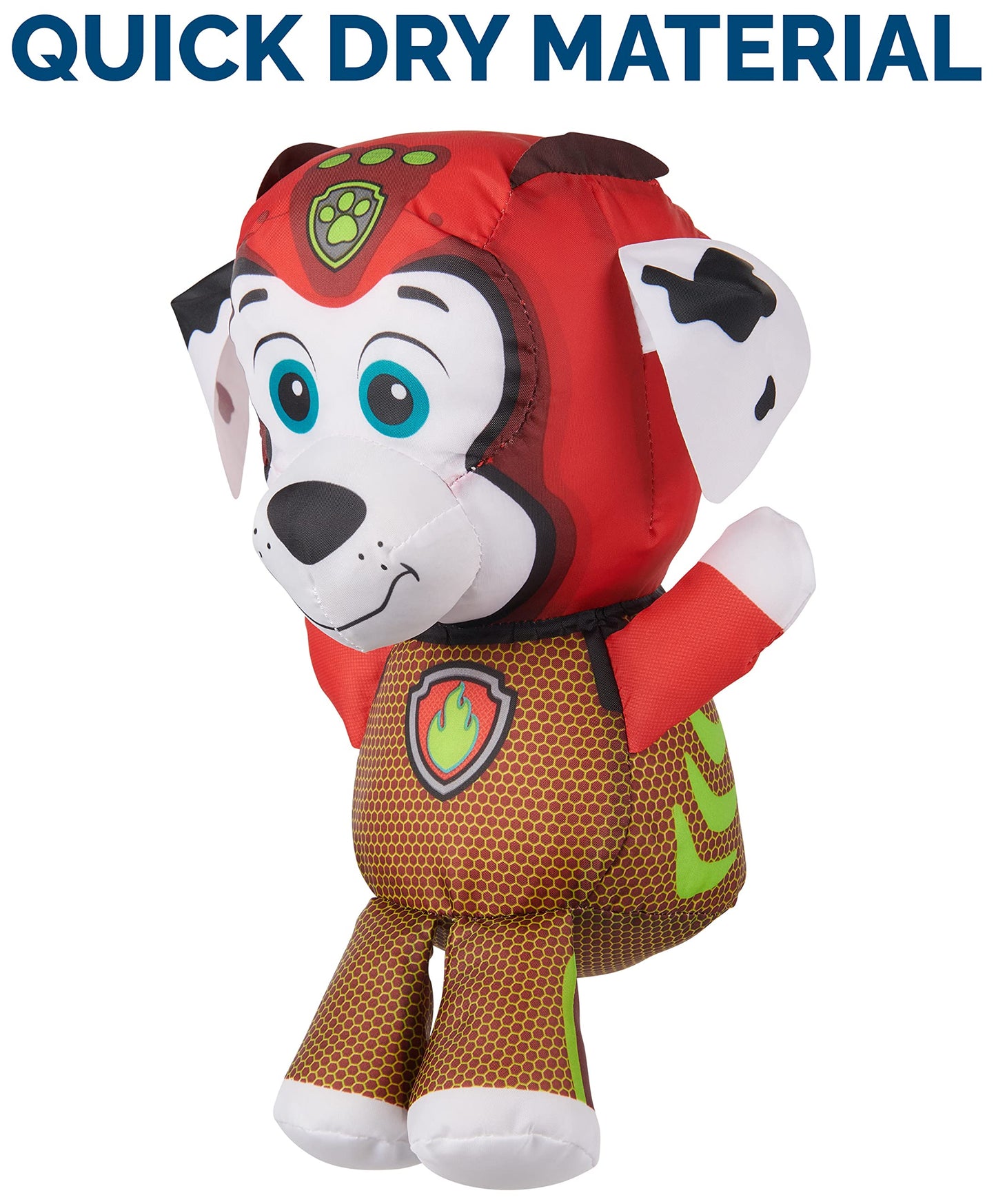 Swimways Paw Patrol AquaPups Marshall Swim Huggable, jouets Paw Patrol, jouets de bain et jouets de plage, animal flottant en peluche pour enfants à partir de 1 an