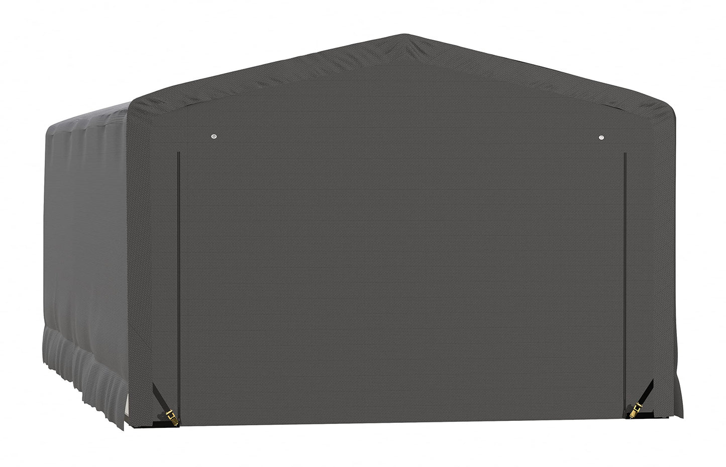 ShelterLogic ShelterTube Abri de garage et de stockage, 12' x 27' x 8', cadre en acier robuste, boîtier résistant au vent et à la neige, gris 12' x 27' x 8' 