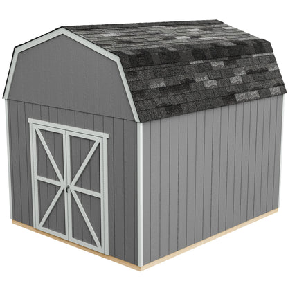 Handy Home Products Braymore 10x12 Do-It-Yourself Wooden Storage Shed with Floor