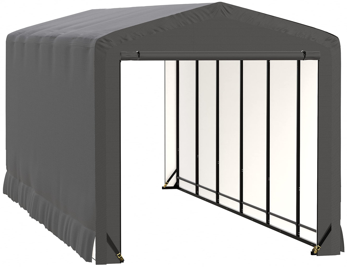 ShelterLogic ShelterTube Abri de garage et de stockage, 10' x 27' x 10', cadre en acier robuste, boîtier résistant au vent et à la neige, gris 10' x 27' x 10' 