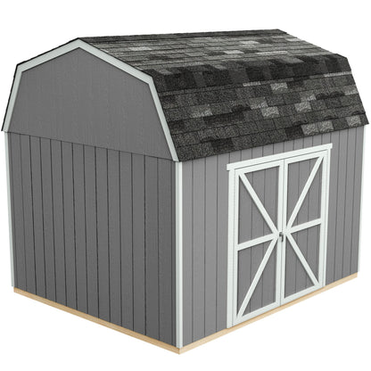 Handy Home Products Hangar de rangement en bois à faire soi-même avec plancher Braymore 10 x 12 