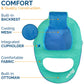 SwimWays Spring Float Recliner Pool Lounge Chair with Hyper-Flate Valve, Aqua Aqua Recliner