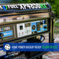 DuroMax XP4850HX Dual Fuel Portable Generator-4850 Watt Gas or Propane Powered Electric Start w/CO Alert, 50 State Approved, Blue 4,850-Watt Dual Fuel