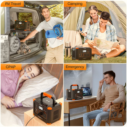 GRECELL T-500 Portable Power Station 500W, 519Wh/140400mAh Solar Generator