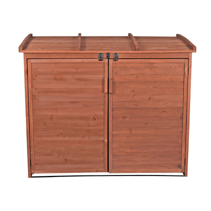 Leisure Season RSS2001L-C Large Horizontal Refuse Storage-Sheds, Medium Brown